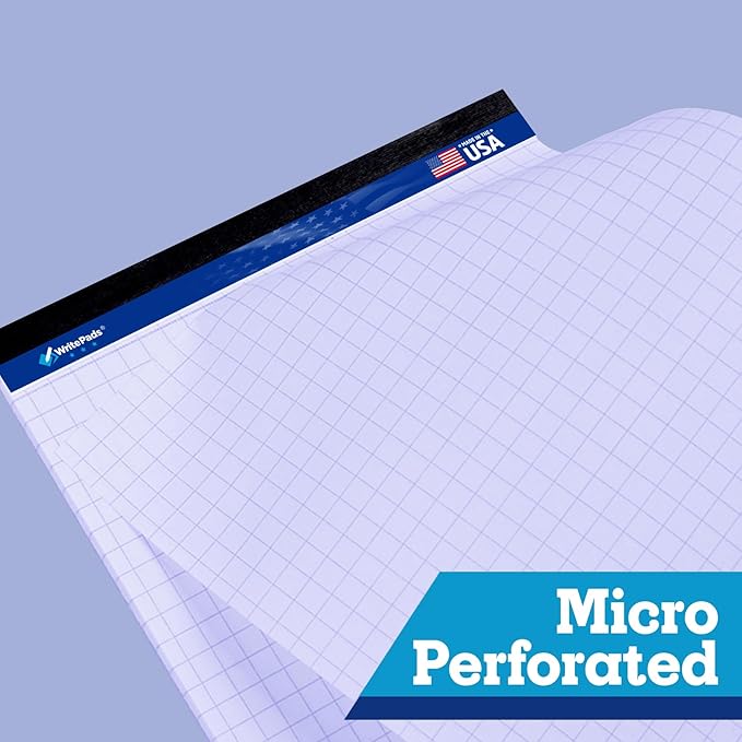 WritePads Legal note pads Legal Pad Quad Ruled Note Pads, Graph Ruled 8.5x11 - Image 4