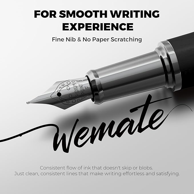 WEMATE Fountain Pen Set, Fine Nib - Image 2