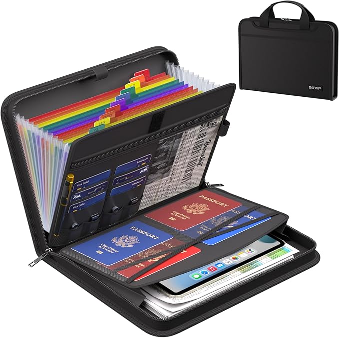 ENGPOW Accordion File Organizer, Fireproof Expanding File Folder by ENGPOW
