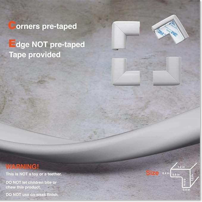 Roving Cove HeftyFit Edge Corner Protector Baby Proofing, Heavy-Duty, Soft NBR - Image 5