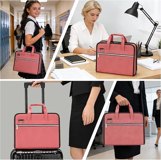 SEEKIND PU Leather Accordion File Organizer - Image 6