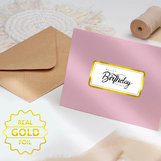 200 PCS Gold Metallic Name Labels, Blank Name Tag Stickers - Image 3