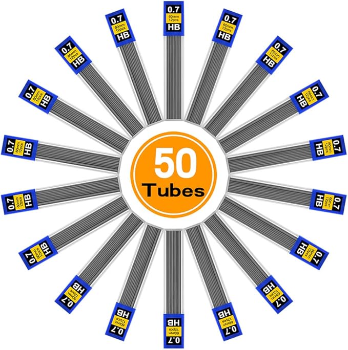 Coopay 600 Pieces Lead Refills 0.7 mm HB Break Resistant Mechanical Pencil - Image 2