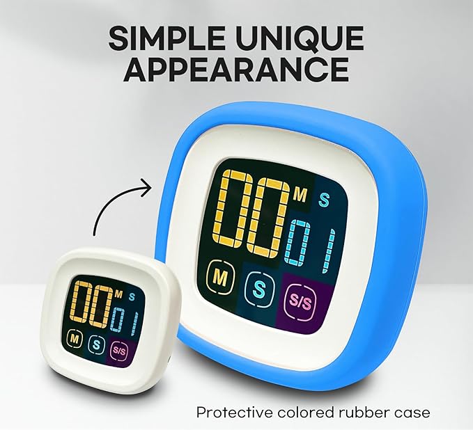 CREAVIVA Digital Kitchen Timer, Protective Rubber case, Large Display - Image 6