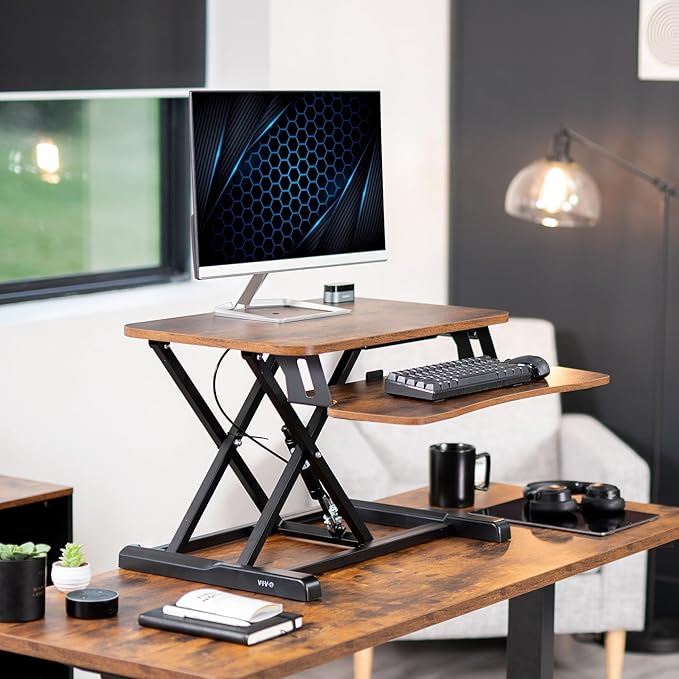 VIVO 26 inch Desk Converter, K Series, Height Adjustable Sit to Stand Riser - Image 2