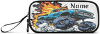 BOENLE Custom Truck Flame Pencil Case Box Boys Girls Personalized Name Large - Image 8