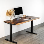 Standing Desk – Walnut Solid Wood Desk, Natural Live Edge, Adjustable Height - Image 2