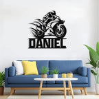 Custom Motorcycle Metal Signs Personalized Dirt Biker Name Sign Custom Garage - Image 3