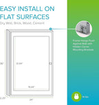 Ghent 36"x24" 1-Door indoor Enclosed Recycled Rubber Bulletin Board, Shatter - Image 3