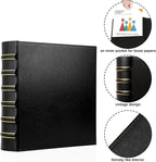 LETVPVOW Vintage Hardback 3 Ring Binder 2 Inch, Professional Leather Binders 2 - Image 3