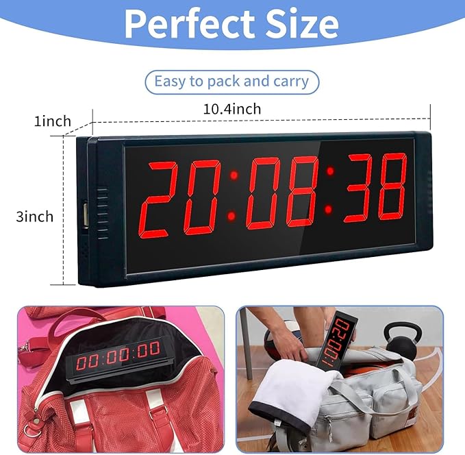 Large Stopwatch with Start/Stop Button, LED Digital Timer with Remote, - Image 2