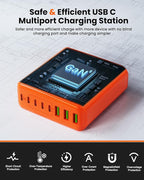 500W USB C Charger Block, 8-Port USB C Charging Station Fast Charging PD 120W - Image 5