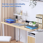 Samstar 4 Pack Stackable Letter Paper Tray, Desk File Organizer Paper Sorter - Image 4