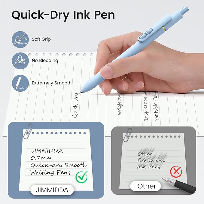 JIMMIDDA 16Pcs Black Gel Pens - Image 4