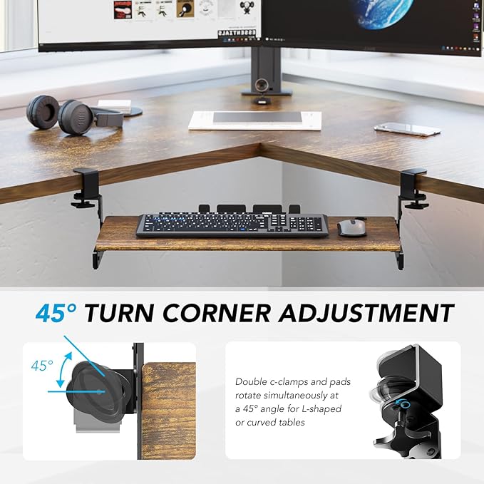 AX WABER Keyboard Tray Under Desk Pull Out - Image 9