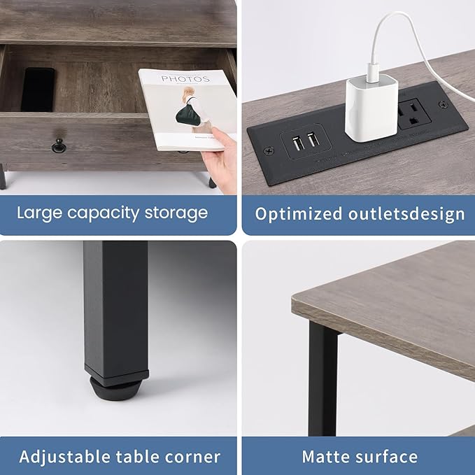 Edbuosy 3 Wooden Drawers Nightstand, 27 Inch Wide Night Stand Set 2 - Image 4