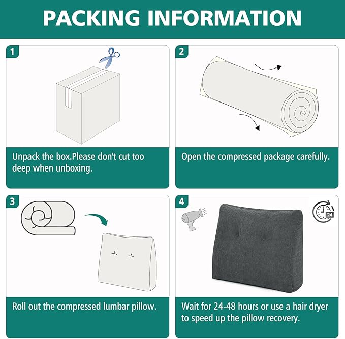 TANYOO Back Support Pillow for Recliner Soft Dual Layer Lumbar Support Pillow - Image 7