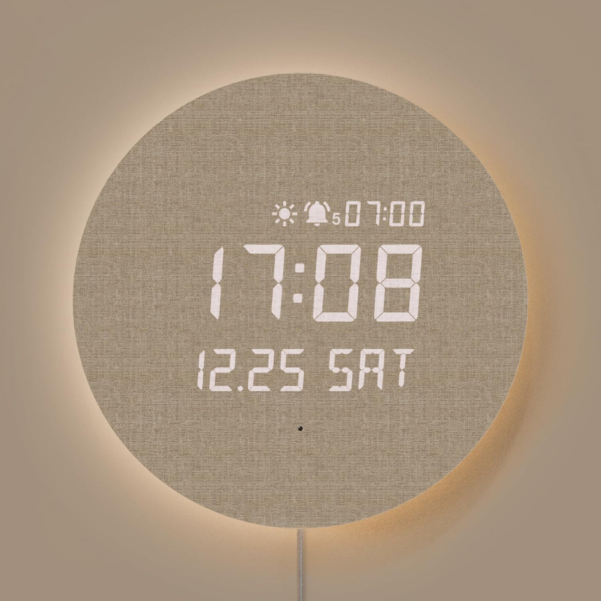 mooas full moon led silent wooden digital wall, main product view