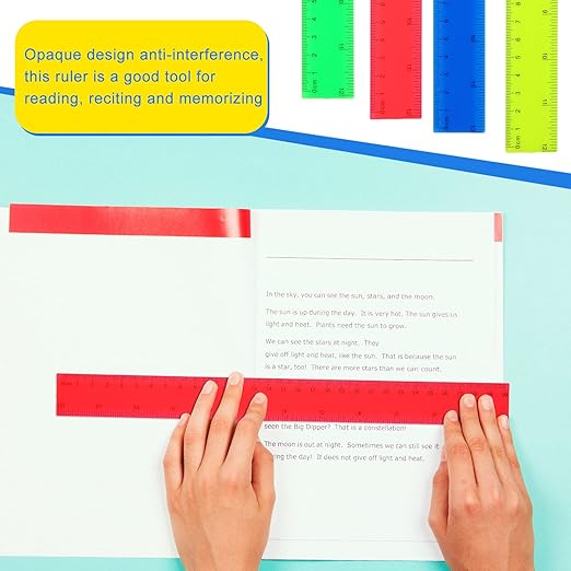 Zonon 500 Pcs 12 Inch Plastic Ruler Assorted Colors Rulers - Image 8