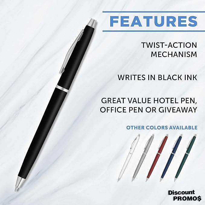 DISCOUNT PROMOS Langham Ballpoint Pens Set of 10, Bulk Pack - Image 2