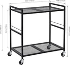 OYEAL Computer Tower Stand, PC Tower Stand Metal Rolling Cart Holds up to 40lbs - Image 2