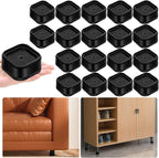 shouwuhho 18 Pack Furniture Risers Adjustable Bed Risers Heavy Duty Lifts by EnjoyLifeEnjoyHappiness