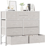 LUMTOK 10-Drawer Dresser, Fabric Dressers Drawers by LUMTOK