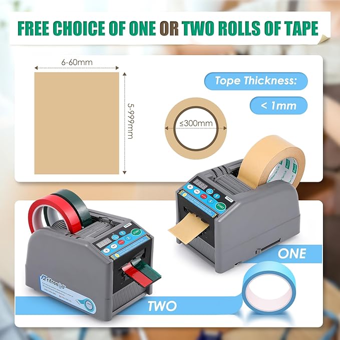 Frifreego Automatic Tape Dispenser Electric Tape Cutter, - Image 6