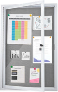 Homezelle Enclosed Bulletin Board 36"x24" Outdoor Weatherproof Cork Noticeboard by Homezelle