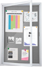 Homezelle Enclosed Bulletin Board 36"x24" Outdoor Weatherproof Cork Noticeboard by Homezelle
