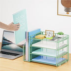 Marbrasse Desk Organizer and Accessories，4-Tier Paper Letter Tray Organizer - Image 5