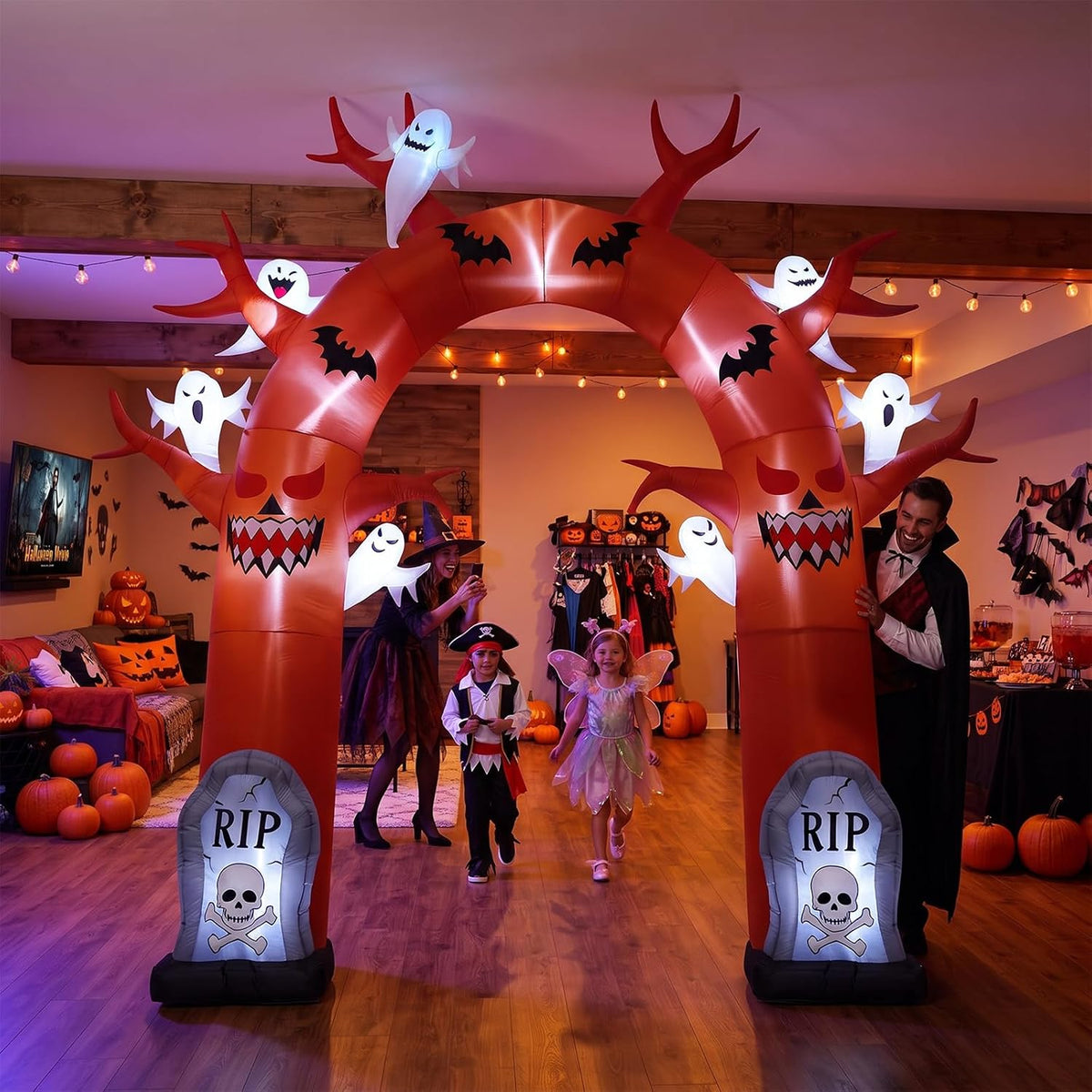 10FT Halloween Inflatable Archway Outdoor Decorations, Giant Blow Ups Arch