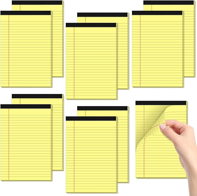 Small Legal Pads 5x8 Yellow 10 Pack Small Note Pads 5x8 College Ruled Yellow by Aidunmis