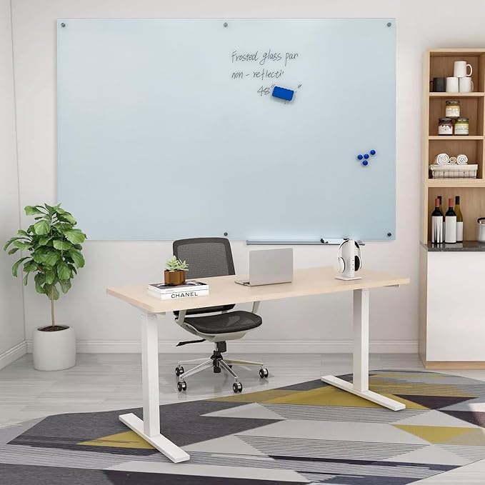 Magnetic Frosted Glass Whiteboard 48"x72" Glass Dry Erase Board 48"x72" Wall - Image 6