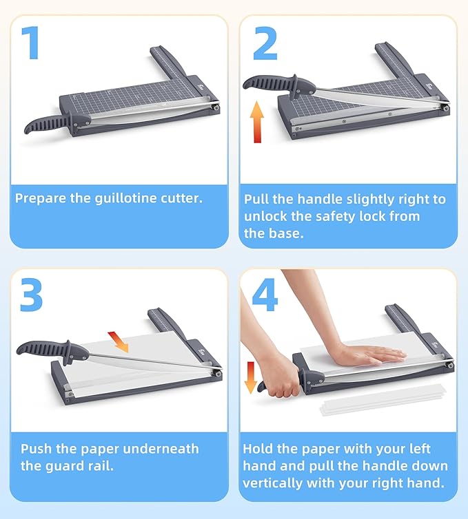 Firbon 12" Guillotine Paper Cutter - Image 8
