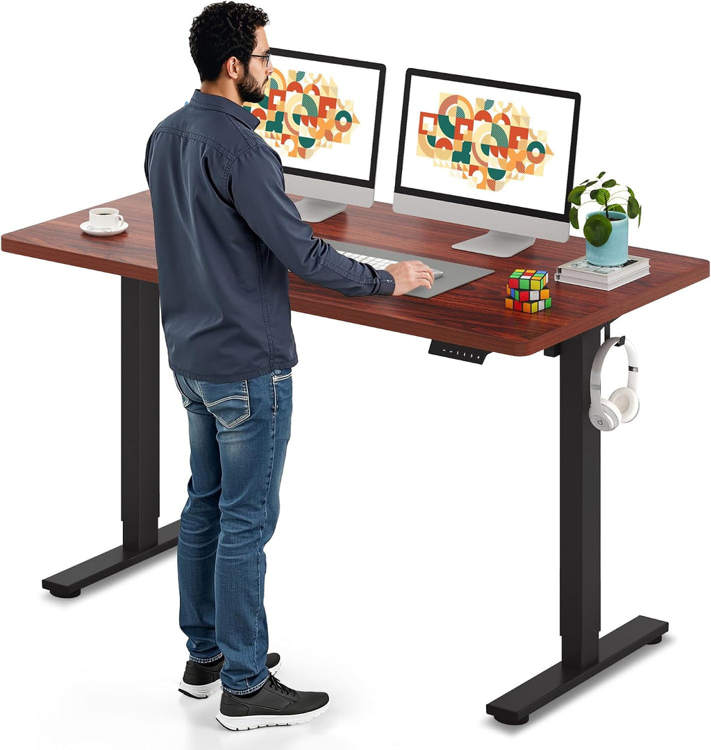 SANODESK Electric Standing Desk 55 x 28 Inches Whole-Piece Desktop Height