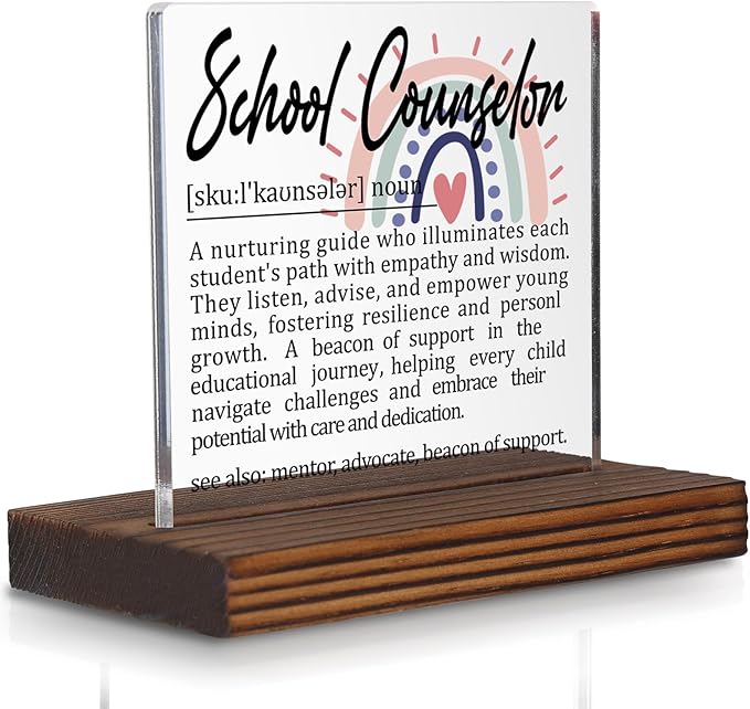 School Counselor Gifts, Thank You Desk Sign by Pariveca
