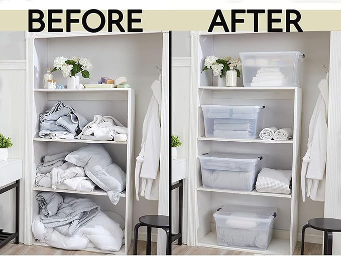 Rubbermaid Cleverstore 74 Qt Clear Storage Bins - Image 8