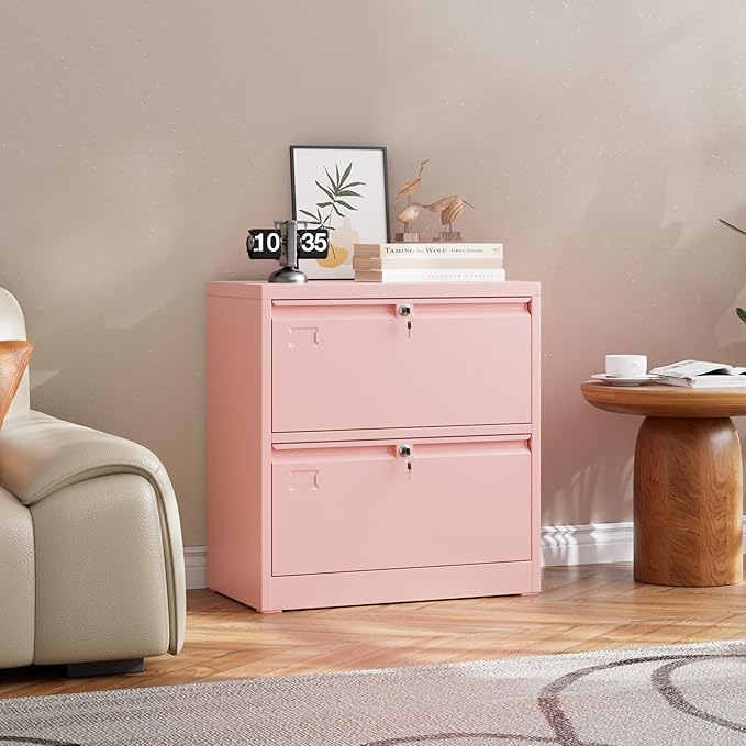 SUXXAN 2 Drawer File Cabinet, Lateral Filing Cabinet - Image 7