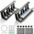 2 Pack Under Desk Cable Management Tray, 16.5" L x 4.7" W x 6.8" H, Wire by TooCust