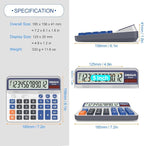 Desktop Calculator Extra Large 5-Inch LCD Display 12-Digit Big Number - Image 3