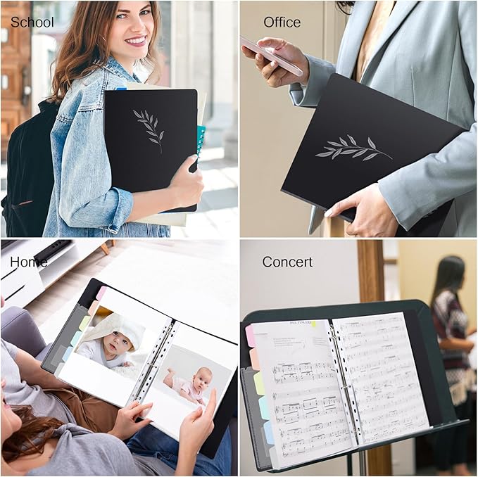 Uquelic 80-Pocket Binder with Plastic Sleeves - Image 9