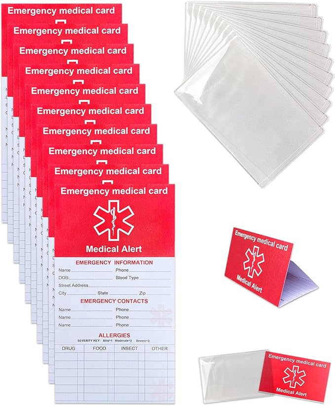 Emergency Contact Card for Wallet 10 Pack by In+Shine