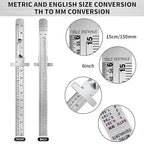 6 Pieces 6 Inch 15 cm Pocket Ruler Flexible Precision Stainless Steel Ruler - Image 2