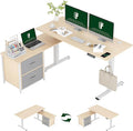 FLEXISPOT 55" L Shaped Standing Desk by FlexiSpot