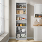 Cozy Castle Kitchen Pantry Cabinet, 4 Doors Open Countertop Utility Hutch - Image 3