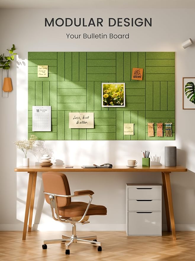 Bumusty Large Cork Board Alternative-47 x35 Felt Bulletin Board Tiles, - Image 6