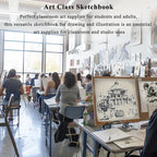 9 x 12 inches Sketch Book, Top Spiral Bound Sketch Pad, 4 Pack 100 Sheets Each - Image 8
