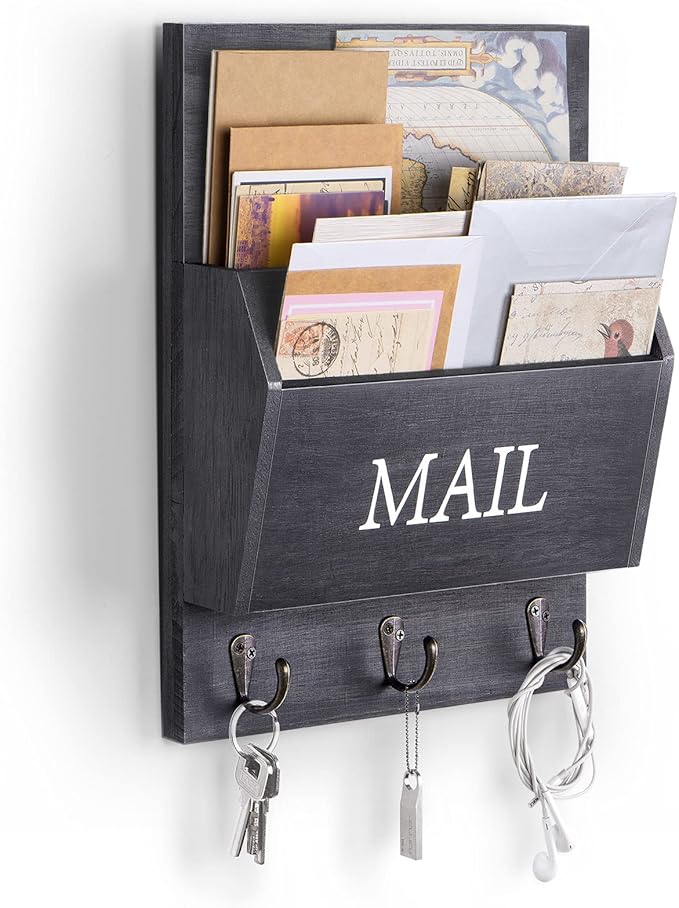 DLQuarts Mail Organizer with Key Holder by DLQuarts