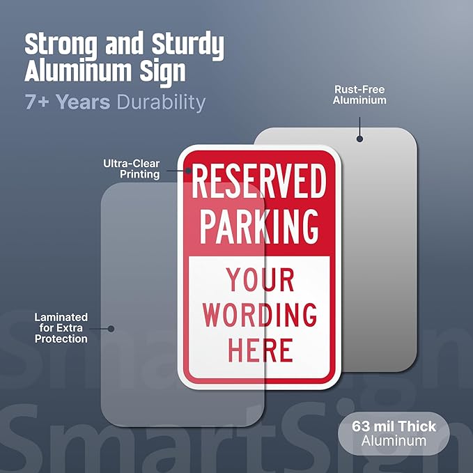 SmartSign Custom Reserved Parking Sign - Image 2